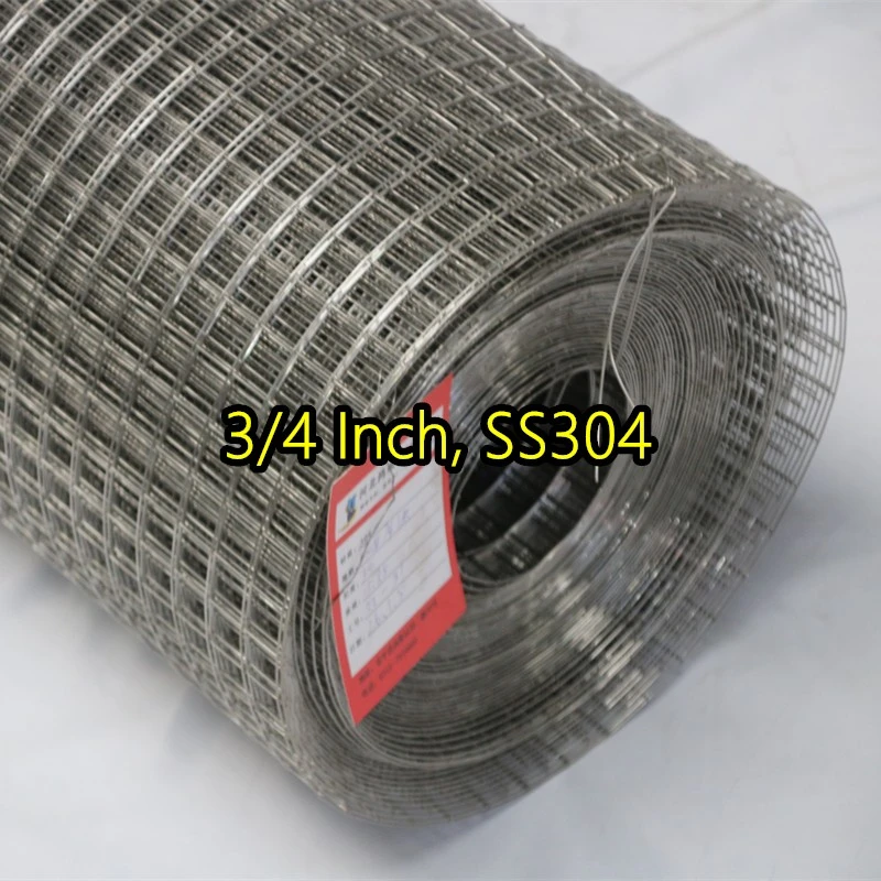Сваренная проволочная сетка SS304 толщиной 3/4 дюйма