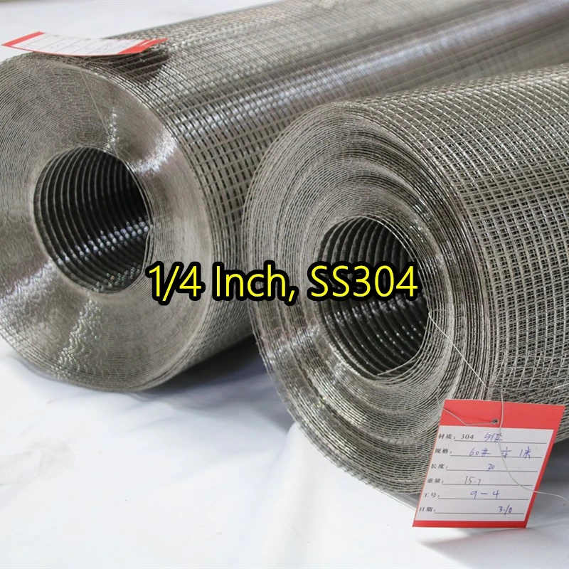 Сваренная проволочная сетка SS304 толщиной 1/4 дюйма