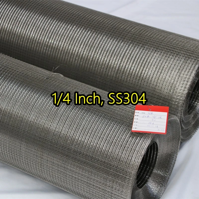 Сваренная проволочная сетка SS304 толщиной 1/4 дюйма