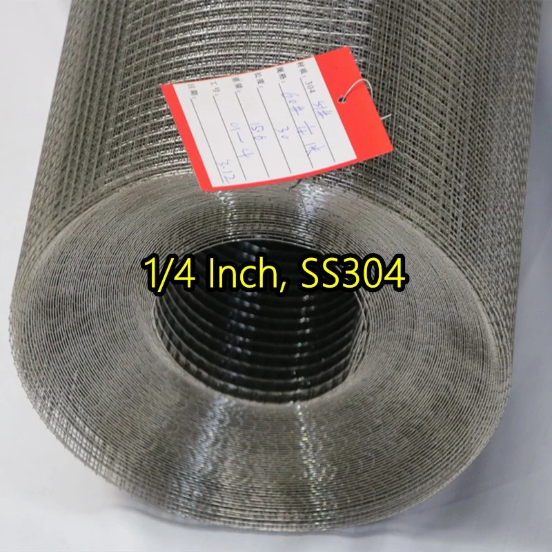 Сваренная проволочная сетка SS304 толщиной 1/4 дюйма