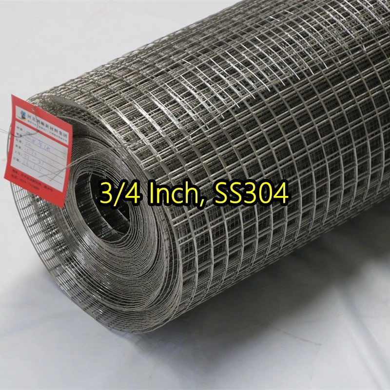 Сваренная проволочная сетка SS304 толщиной 3/4 дюйма