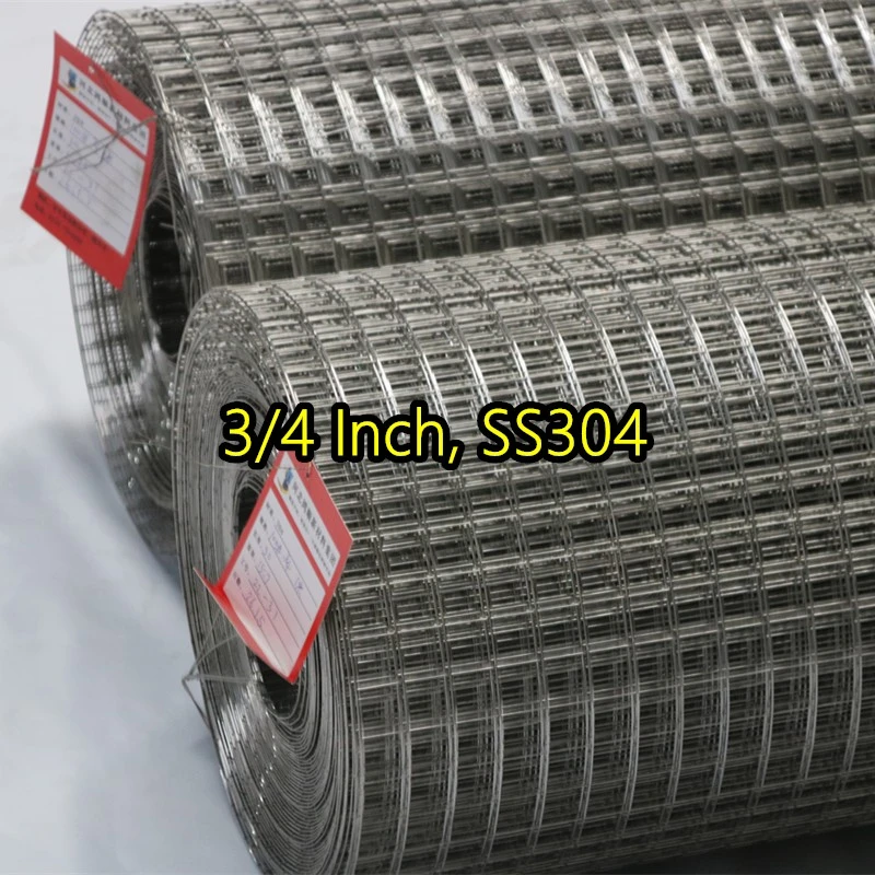 Сваренная проволочная сетка SS304 толщиной 3/4 дюйма