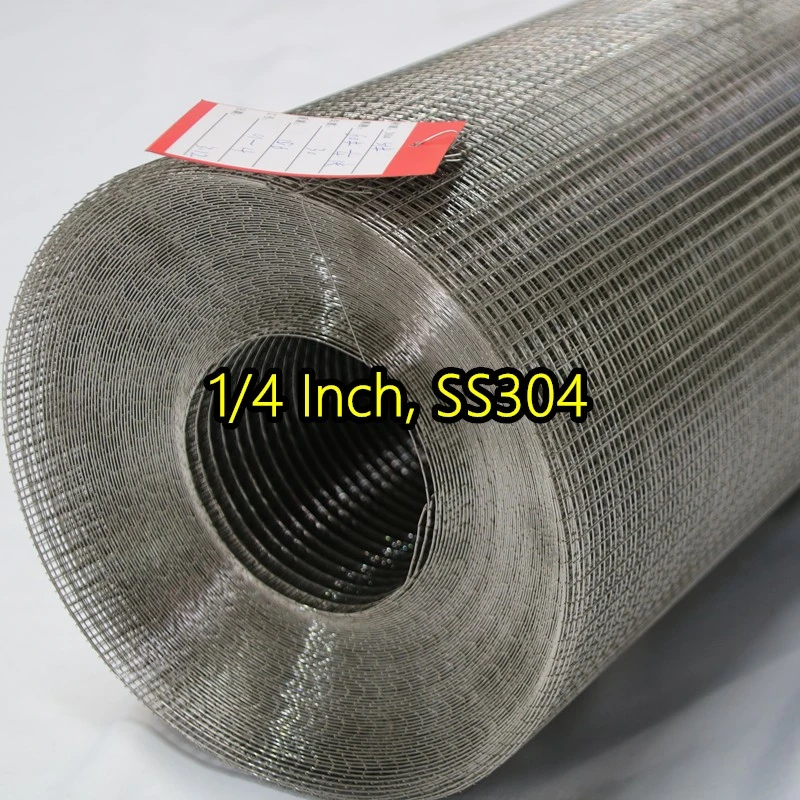 Сваренная проволочная сетка SS304 толщиной 1/4 дюйма